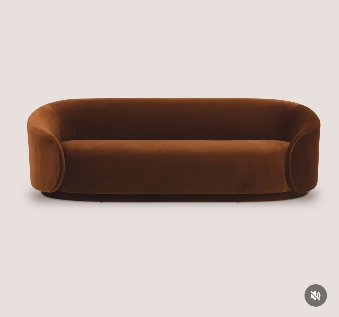Aurelio Curved Velvet Sofa