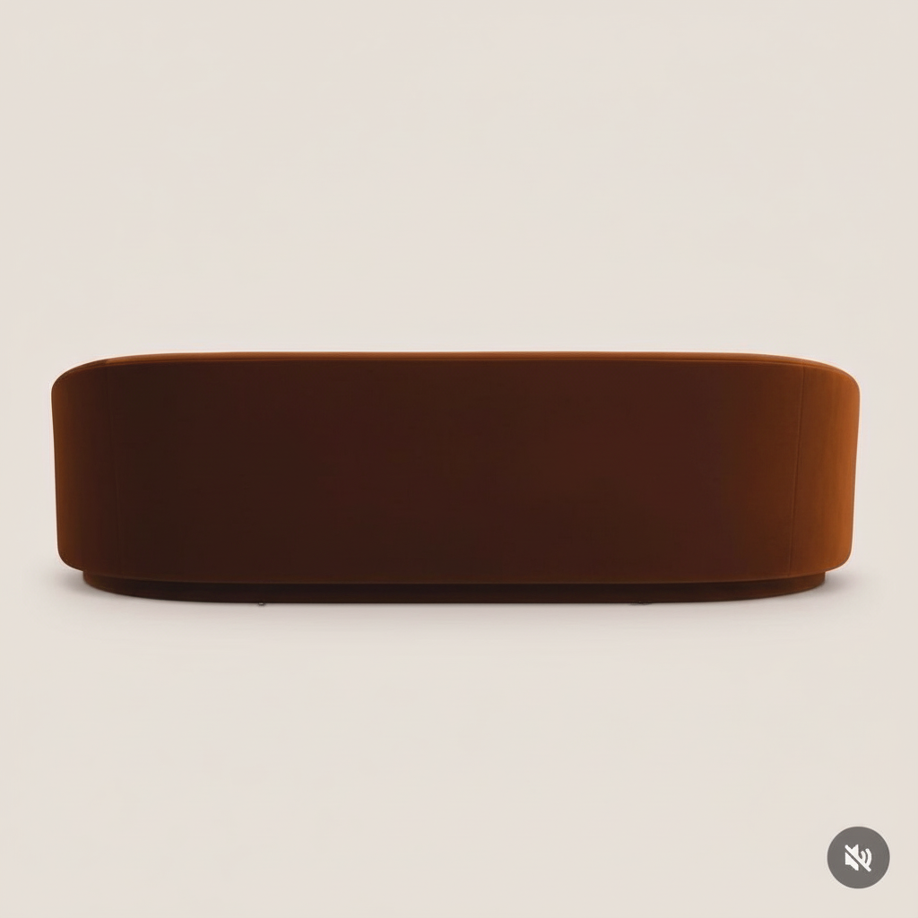 Aurelio Curved Velvet Sofa - Image 2