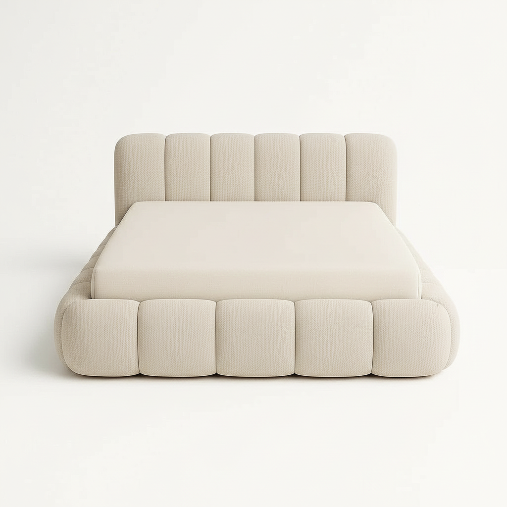 Bouclé modular bed