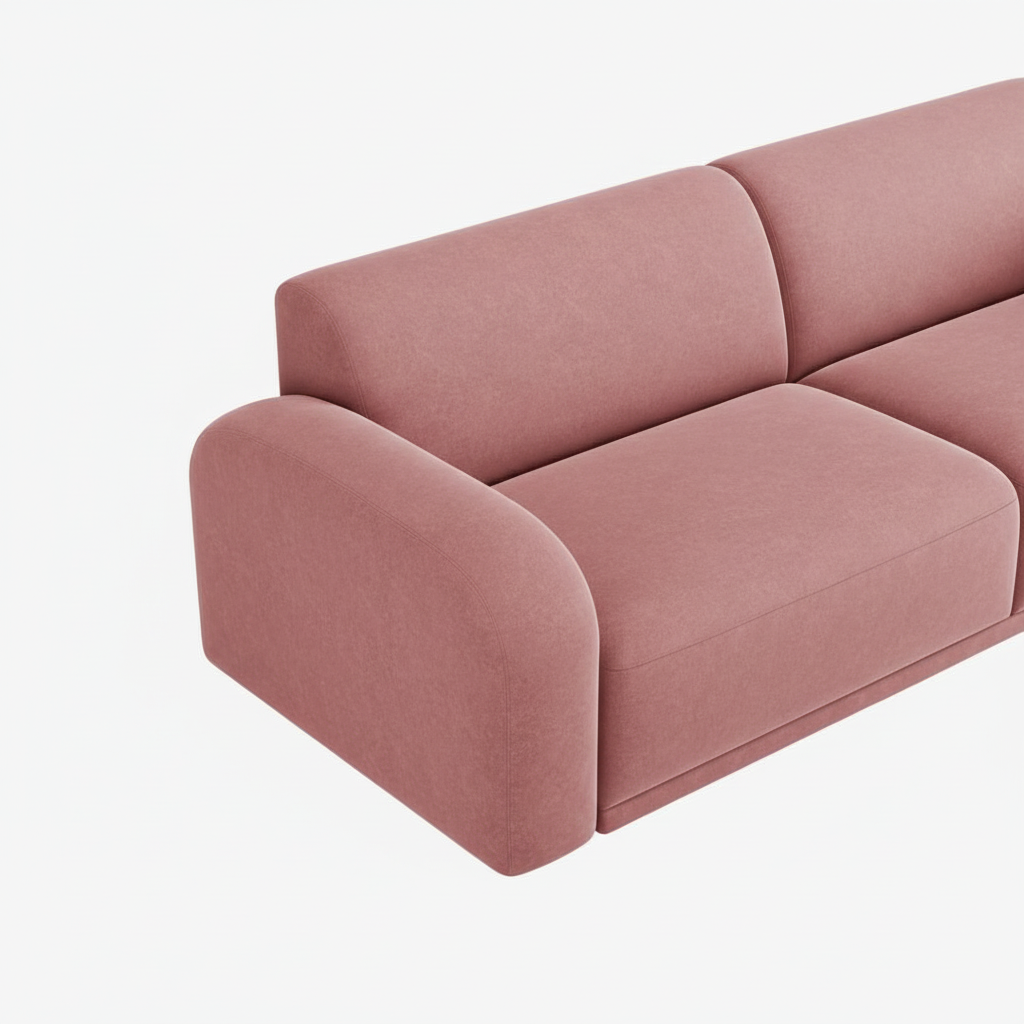 Blush Tuxedo Sofa - Image 2