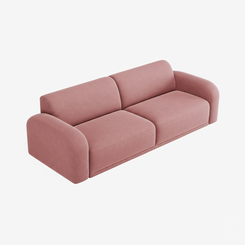 Blush Tuxedo Sofa - Image 4