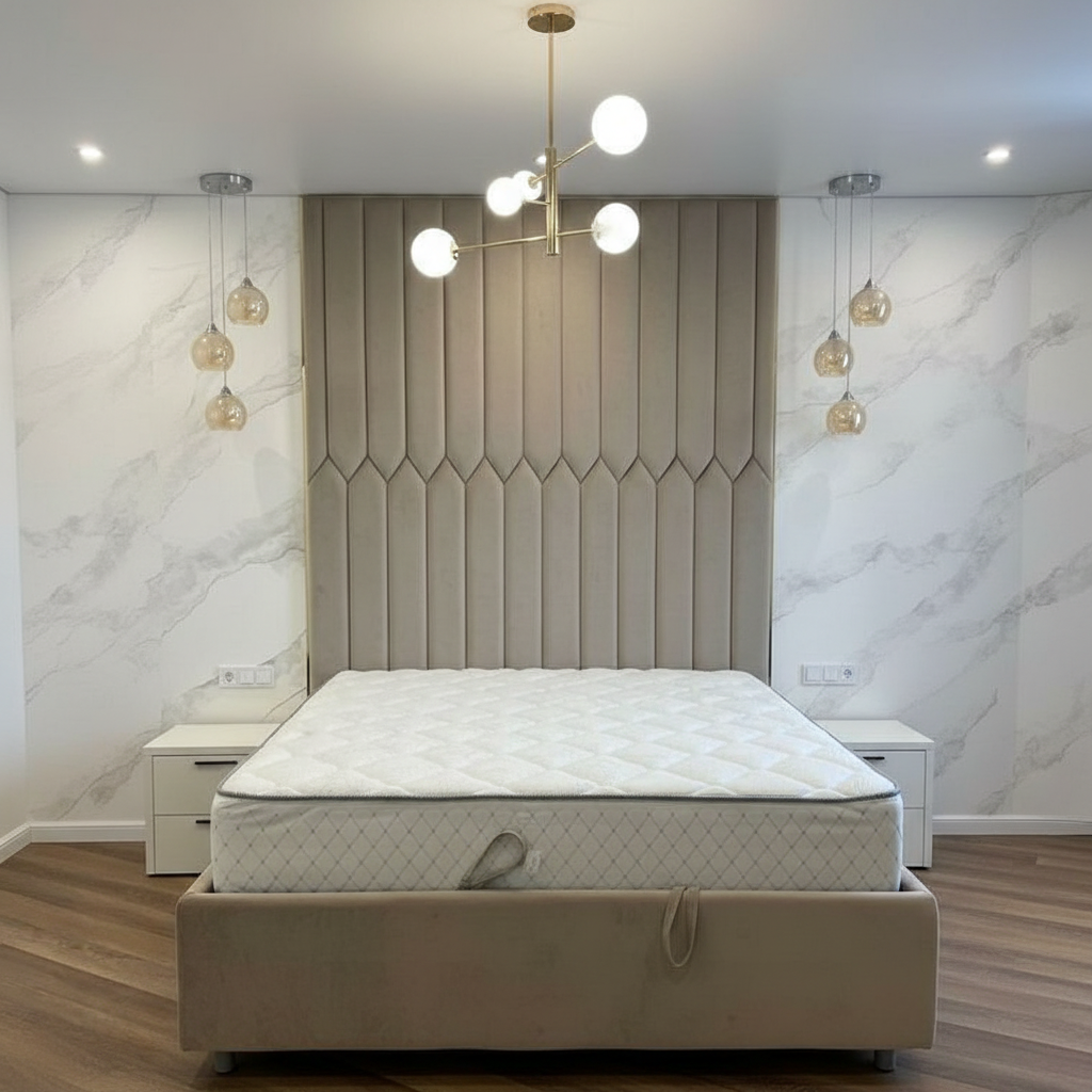 Luxe Chevron Panel Bed